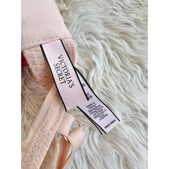 Victorias Secret Rose Gold Dream Angels Lightly Lined Demi Bra 36D - Picture 5 of 10